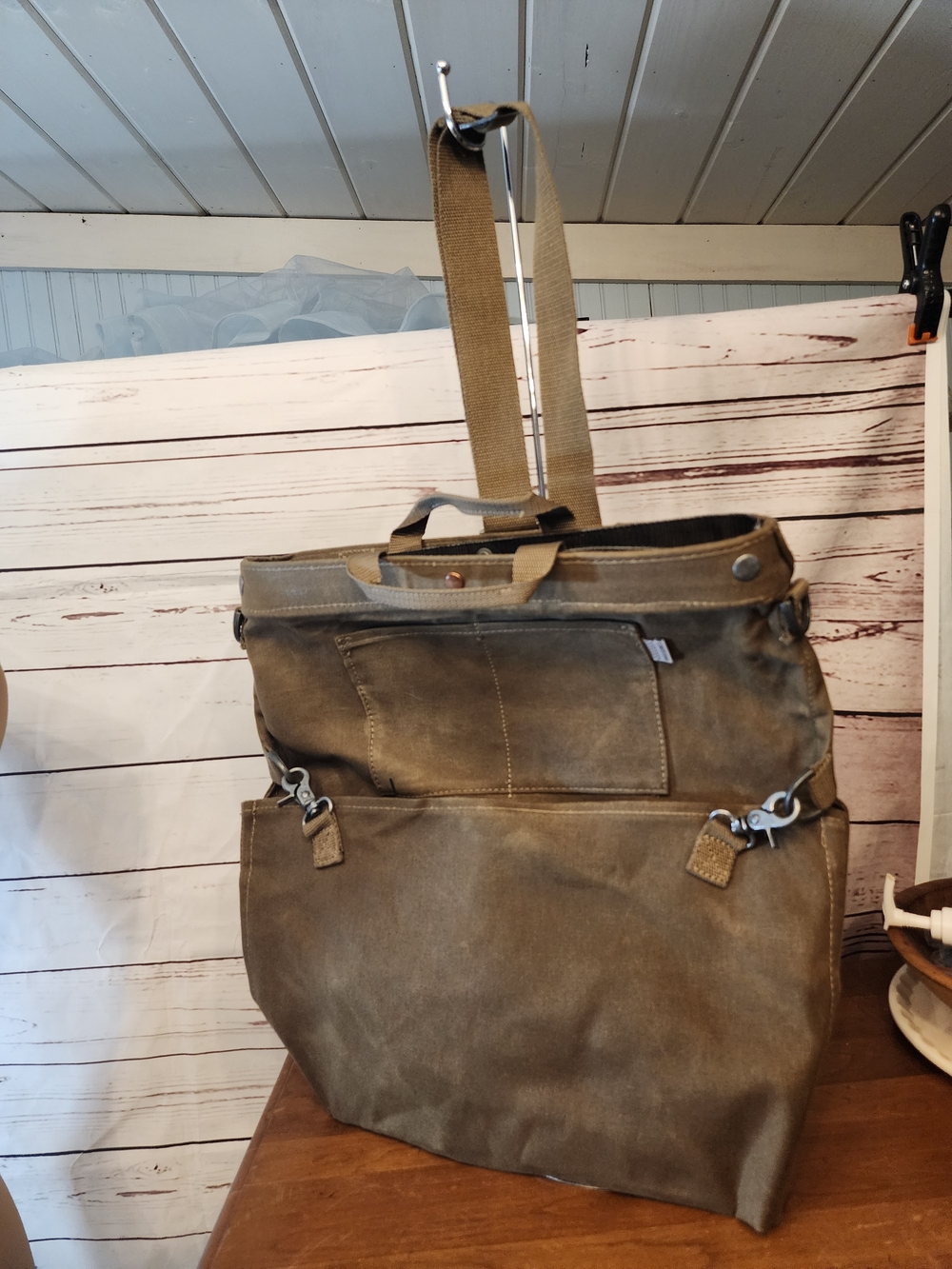 Barebones Waxed Gathering Bag Tote